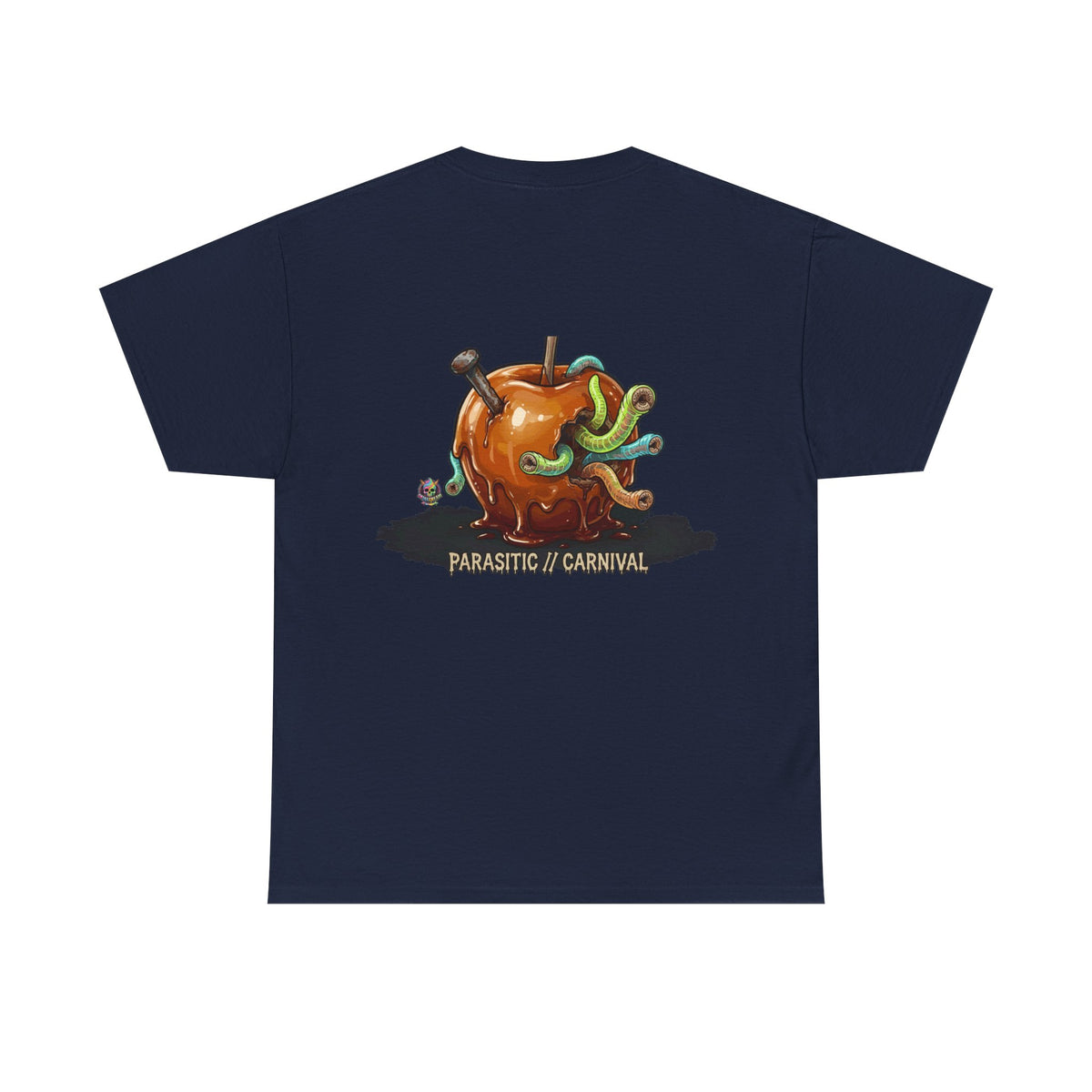 Skullcream Carnival Caramel Apple - Spooky Candy Apple Graphic T-Shirt