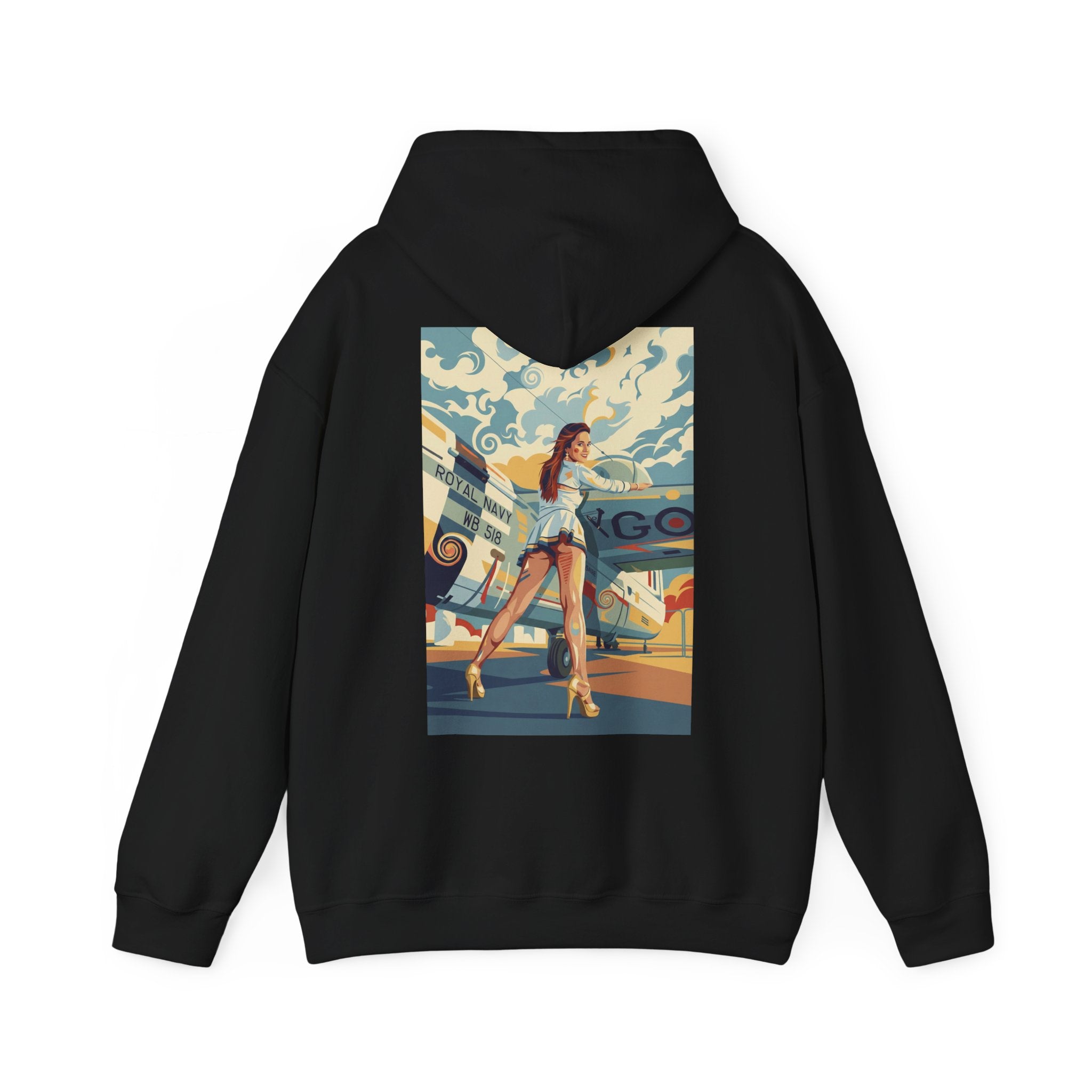 Good Girls-Pin Up Stewardess Hoodie | Parental Advisory  for the Bearded