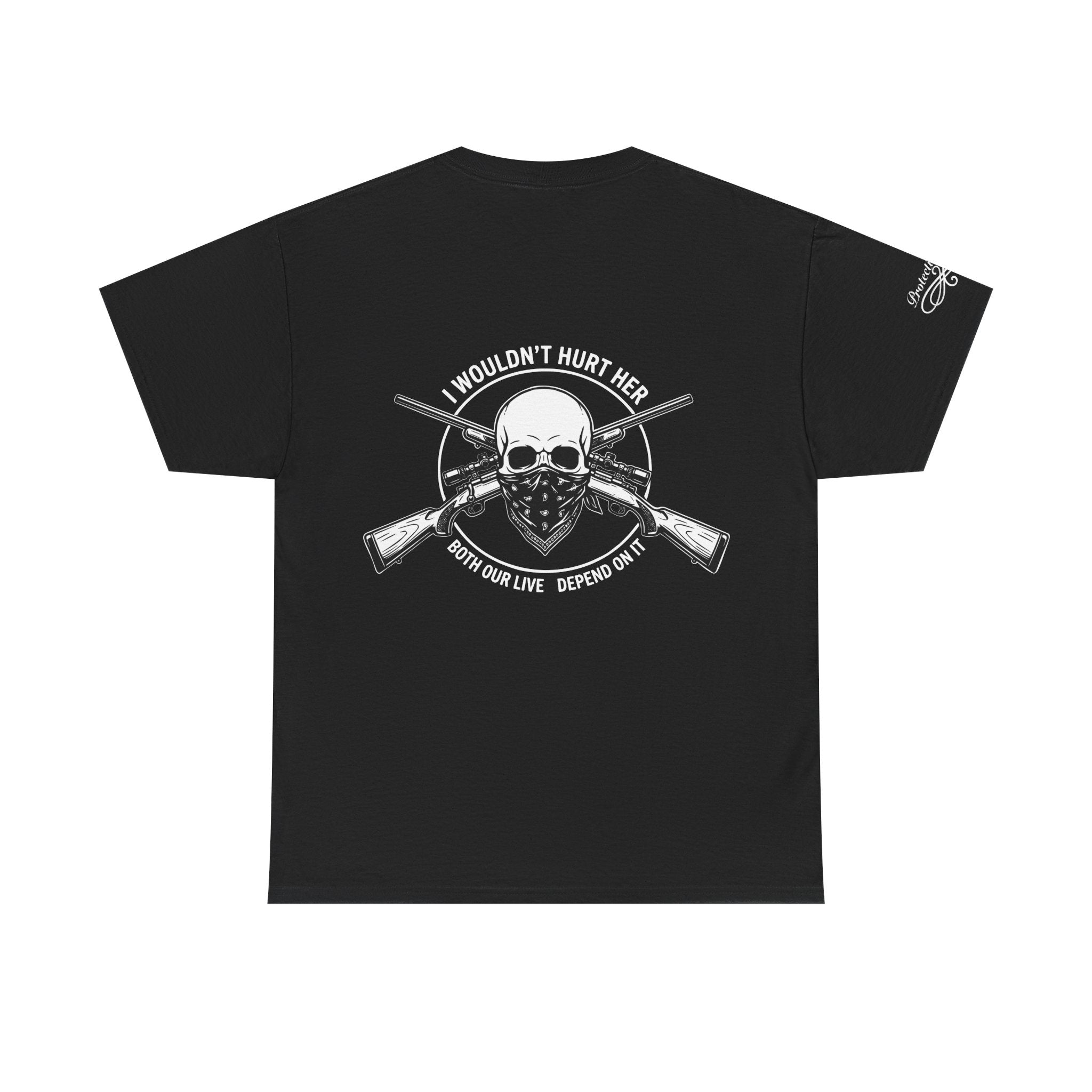 Protective Dad-Rifles T-Shirt | Here’s Your Warning | White Font