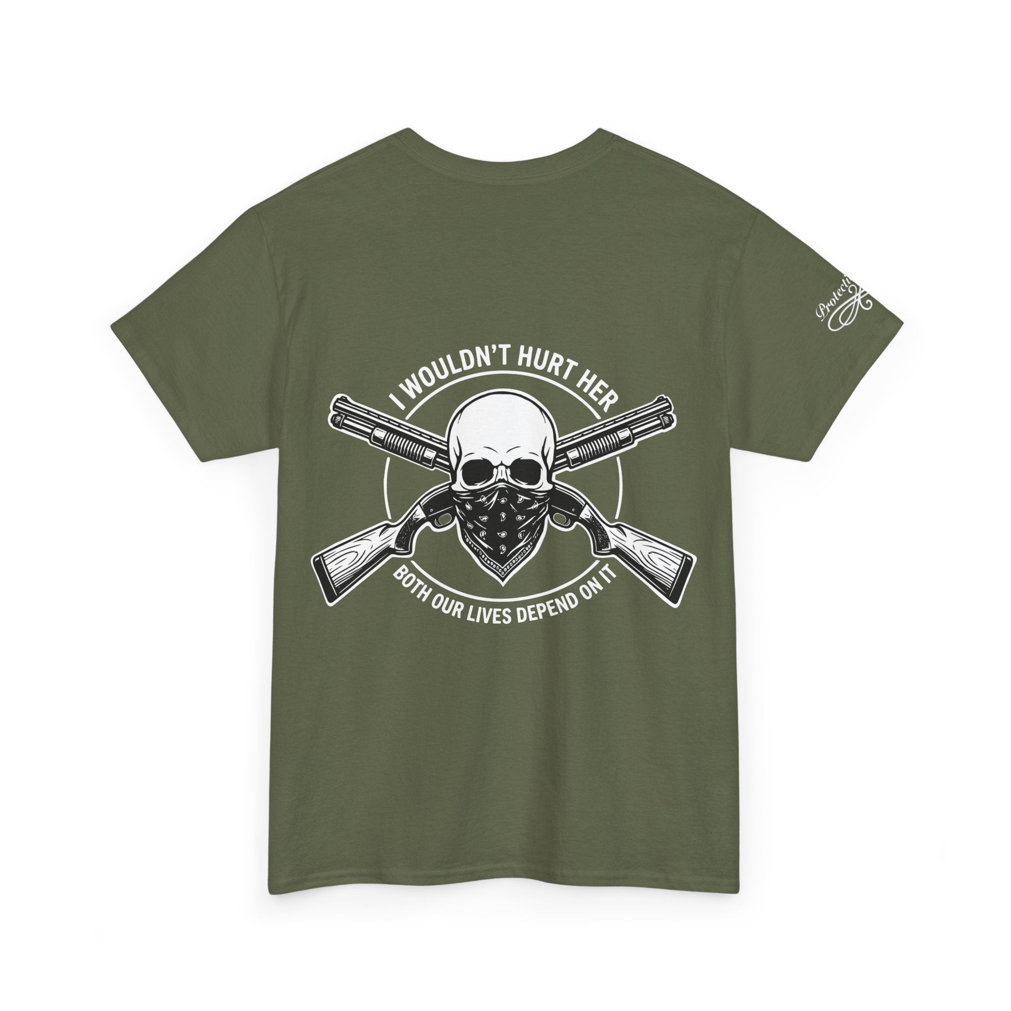 Protective Dad-Shotguns T-Shirt | Here’s Your Warning | White Font