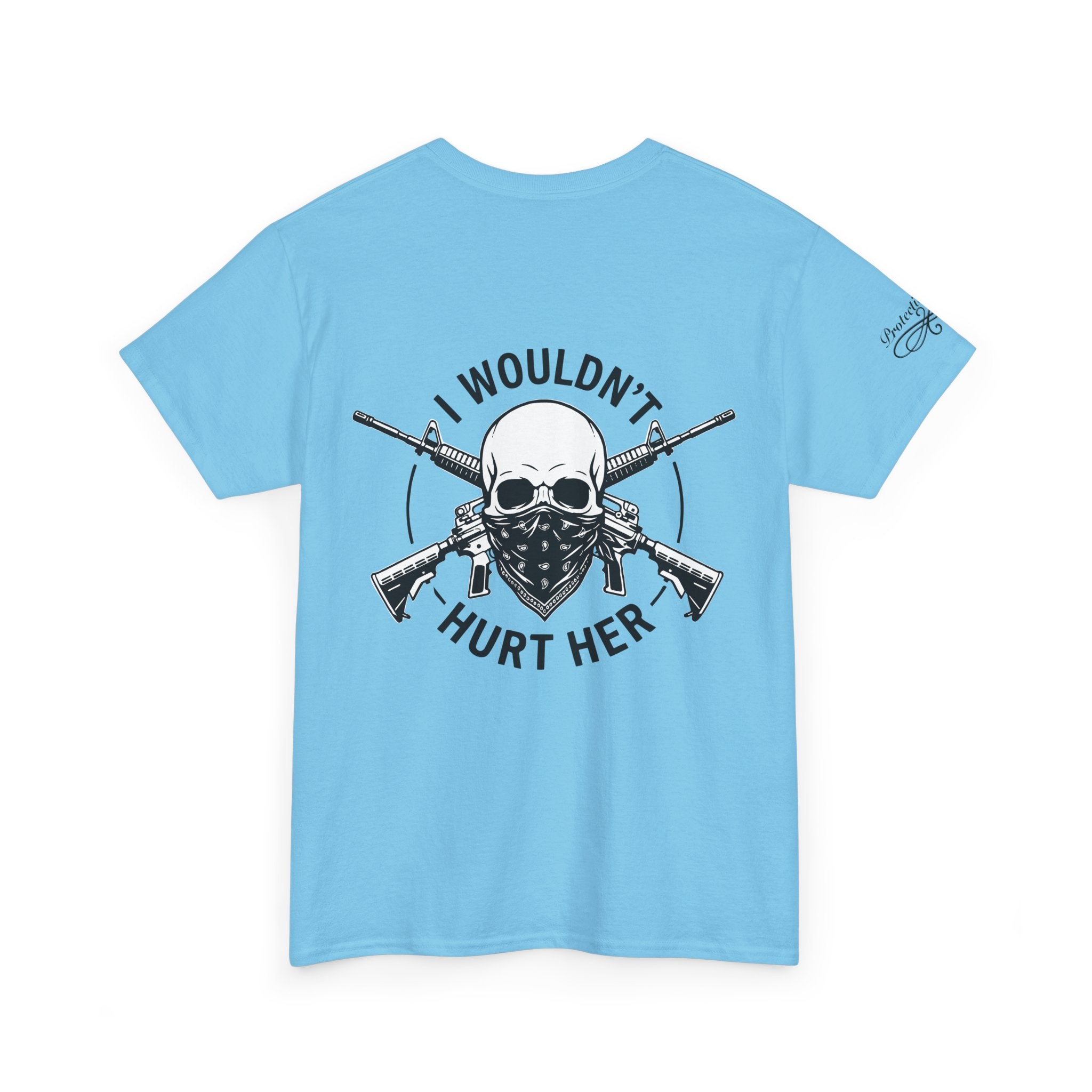 Protective Dad Assault Rifles T-Shirt | Here’s Your Warning