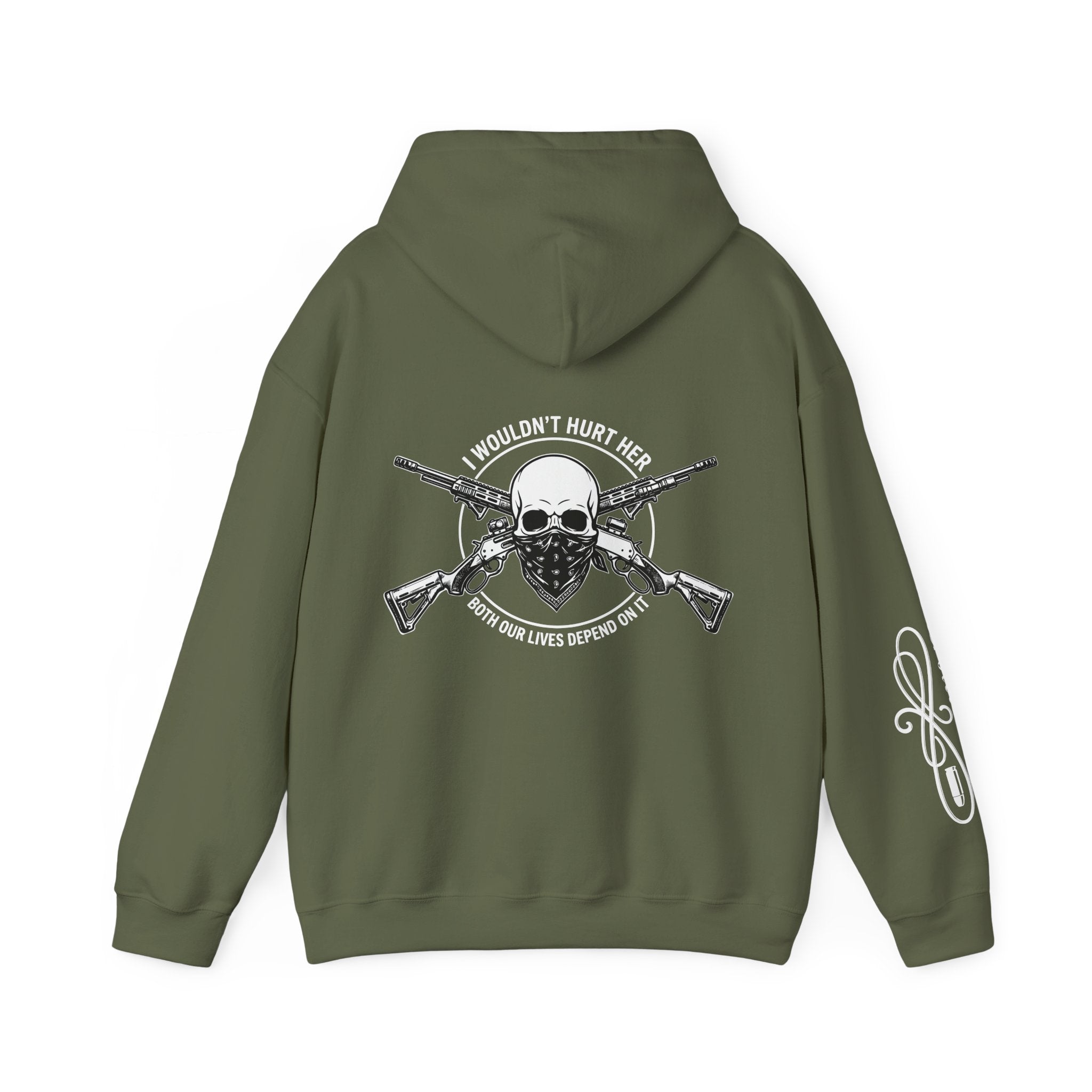 Protective Dad-Lever Actions Hoodie | Here’s Your Warning | White Font