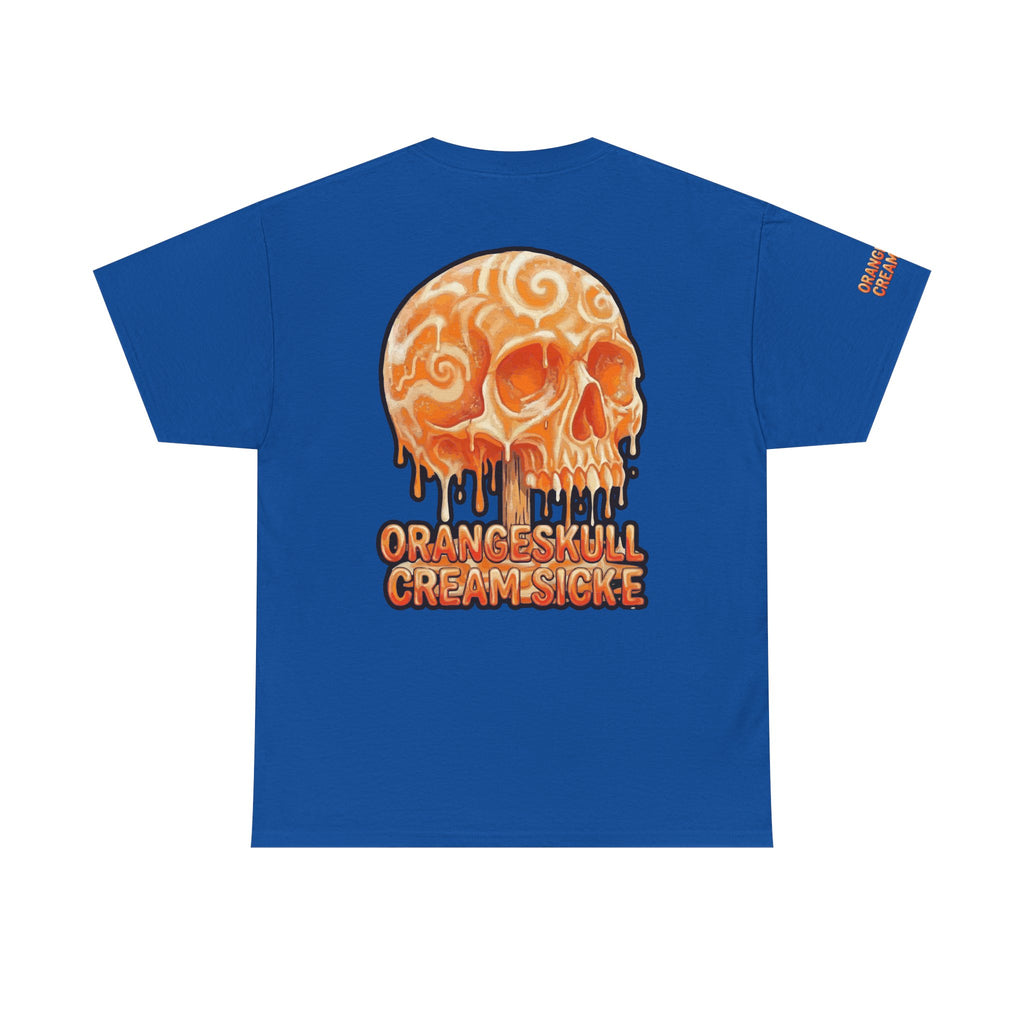 Skullcream-Orangeskull Cream Sickle T-Shirt | Colorful Drip Graphic Tee