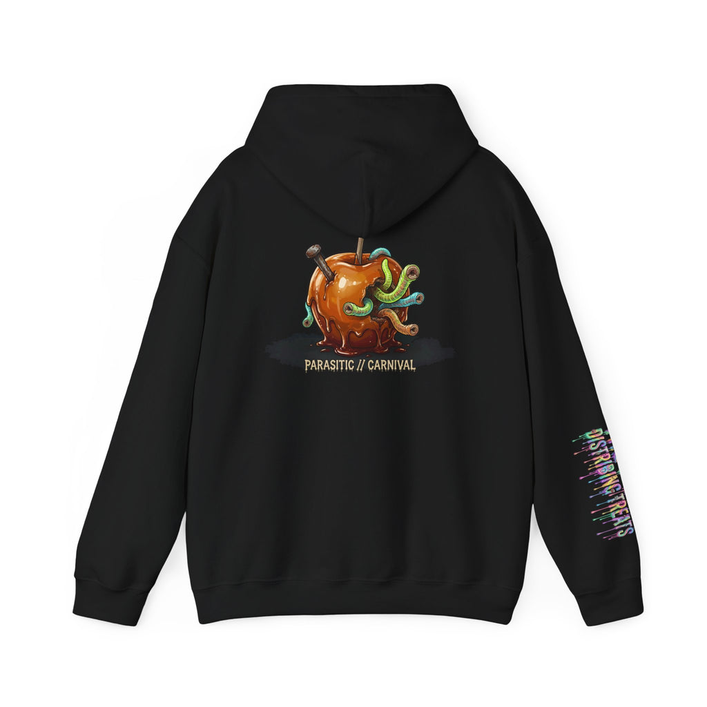 Skullcream Creepy Candy Apple Hoodie — 'Parasitic Carnival' Graphic Pullover