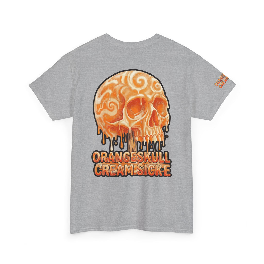 Skullcream-Orangeskull Cream Sickle T-Shirt | Colorful Drip Graphic Tee