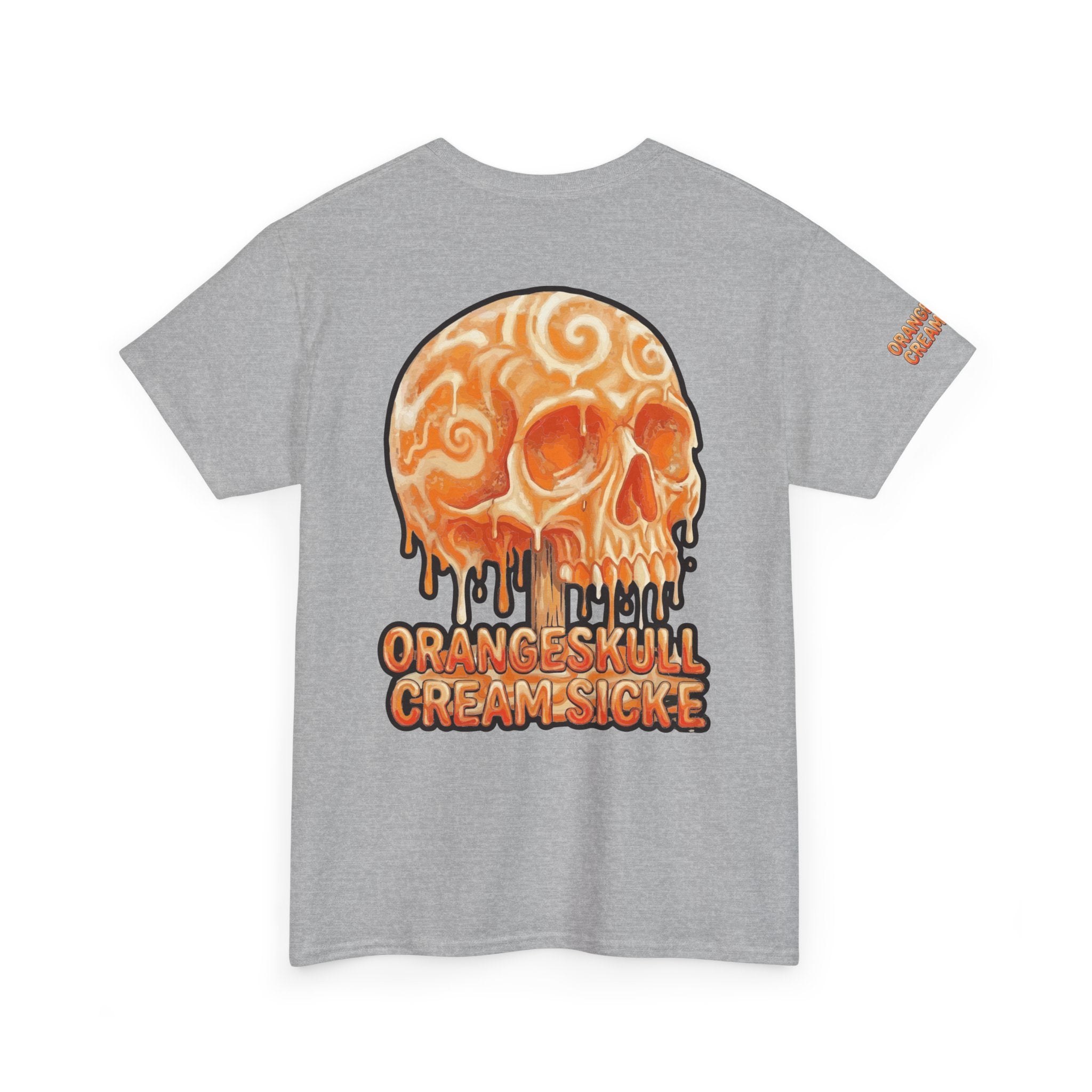 Skullcream-Orangeskull Cream Sickle T-Shirt | Colorful Drip Graphic Tee