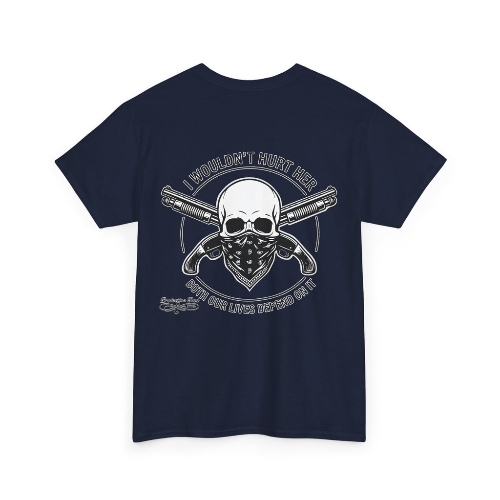 Protective Dad Sawed Off Shotguns T-Shirt | Here’s Your Warning