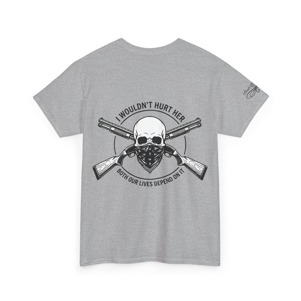 Protective Dad-Shotguns T-Shirt | Here’s Your Warning | Black Font