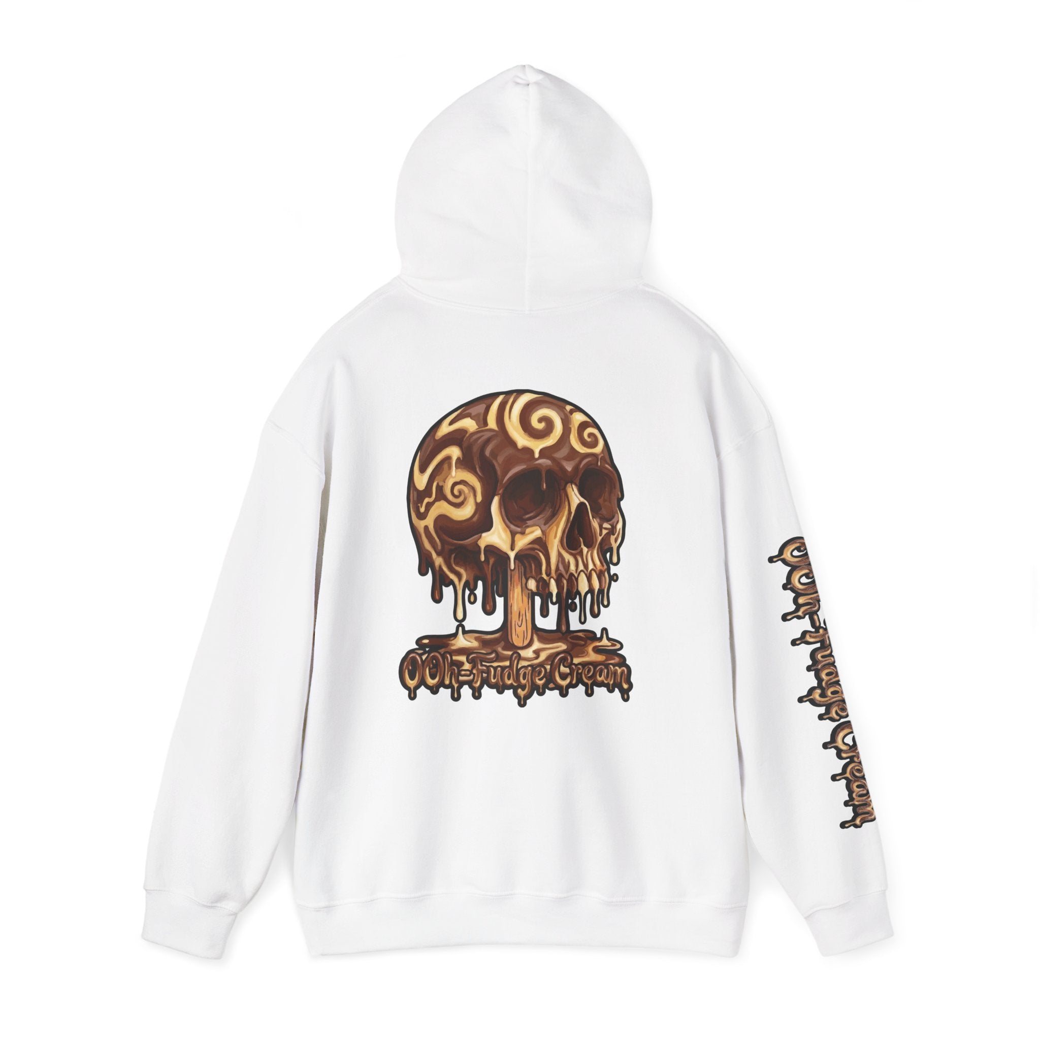 Skullcream-Ooh-Fudge Cream Hoodie | Dripping Skull Graphic