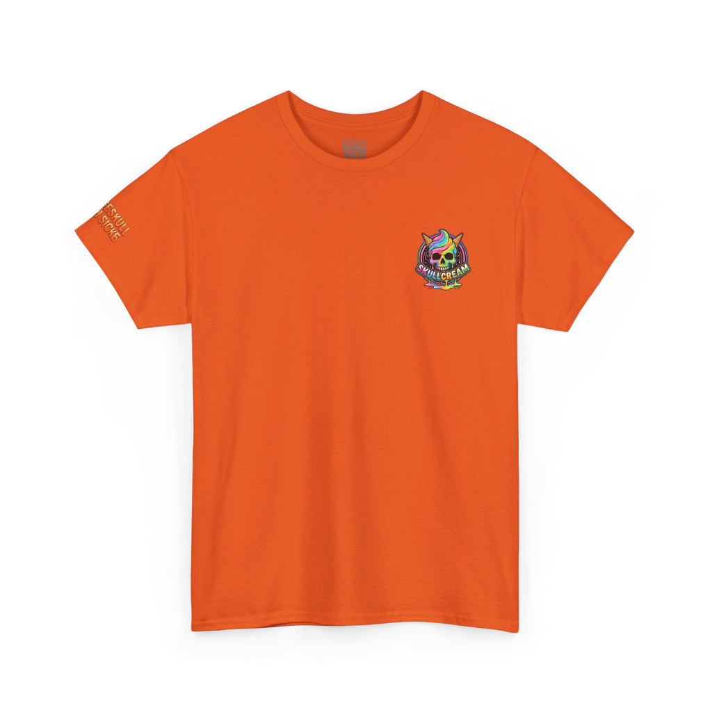 Skullcream-Orangeskull Cream Sickle T-Shirt | Colorful Drip Graphic Tee