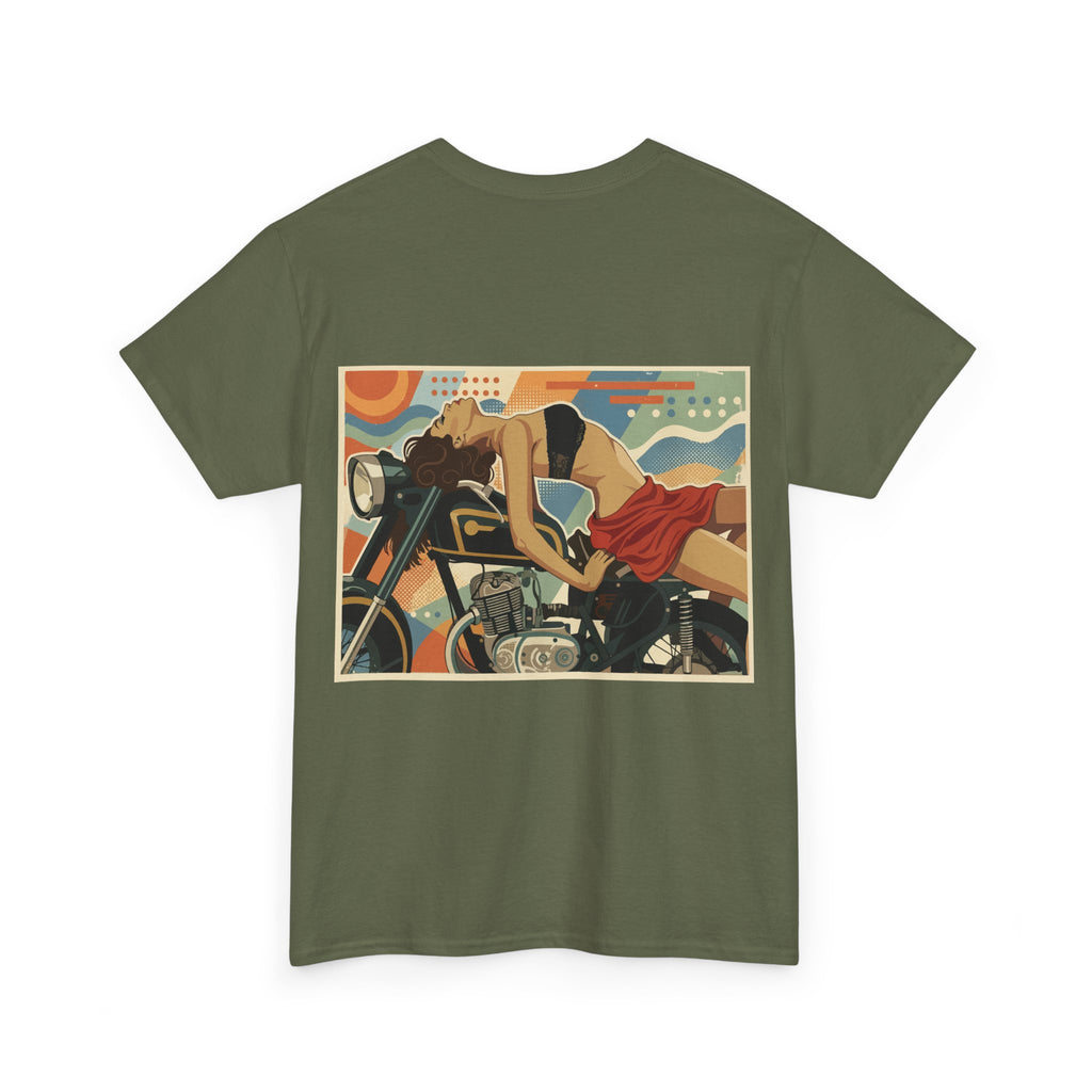 Good Girl-Pin Up Biker T-Shirt | Parental Advisory  for the Bearded