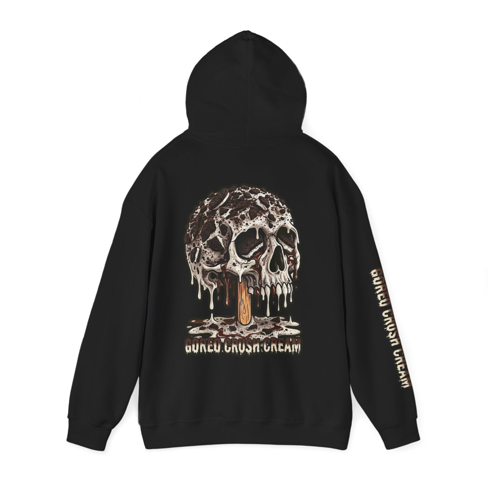 Skullcream-Goreo Crush Cream Hoodie | Dripping Skull Graphic