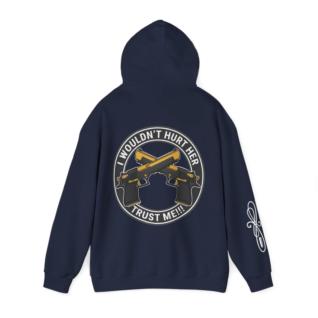 Protective Dad-Pistols Hoodie | Here’s Your Warning | White Font