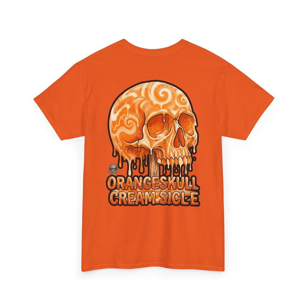 Skullcream-Orangeskull Cream Sickle T-Shirt | Colorful Drip Graphic Tee