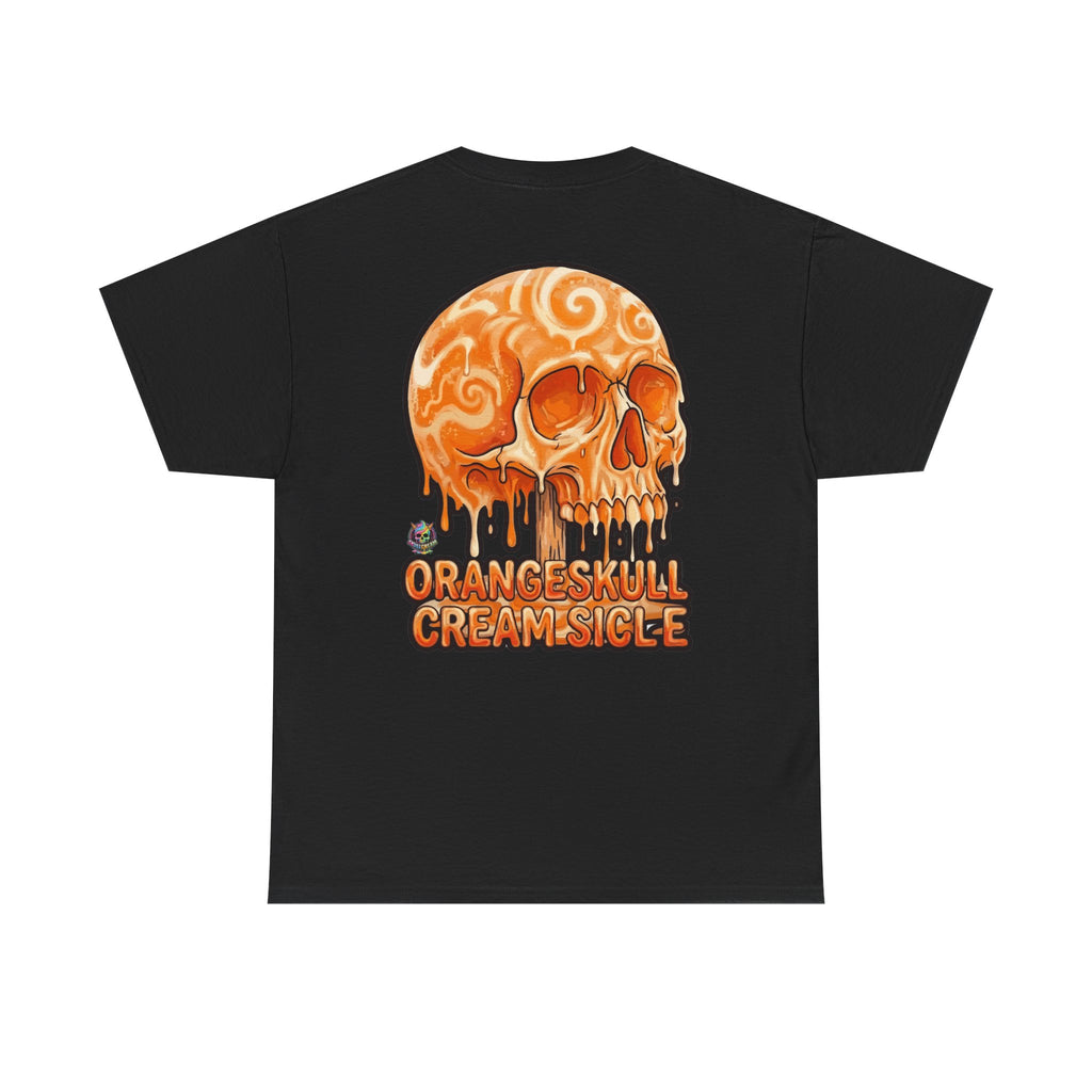 Skullcream-Orangeskull Cream Sickle T-Shirt | Colorful Drip Graphic Tee