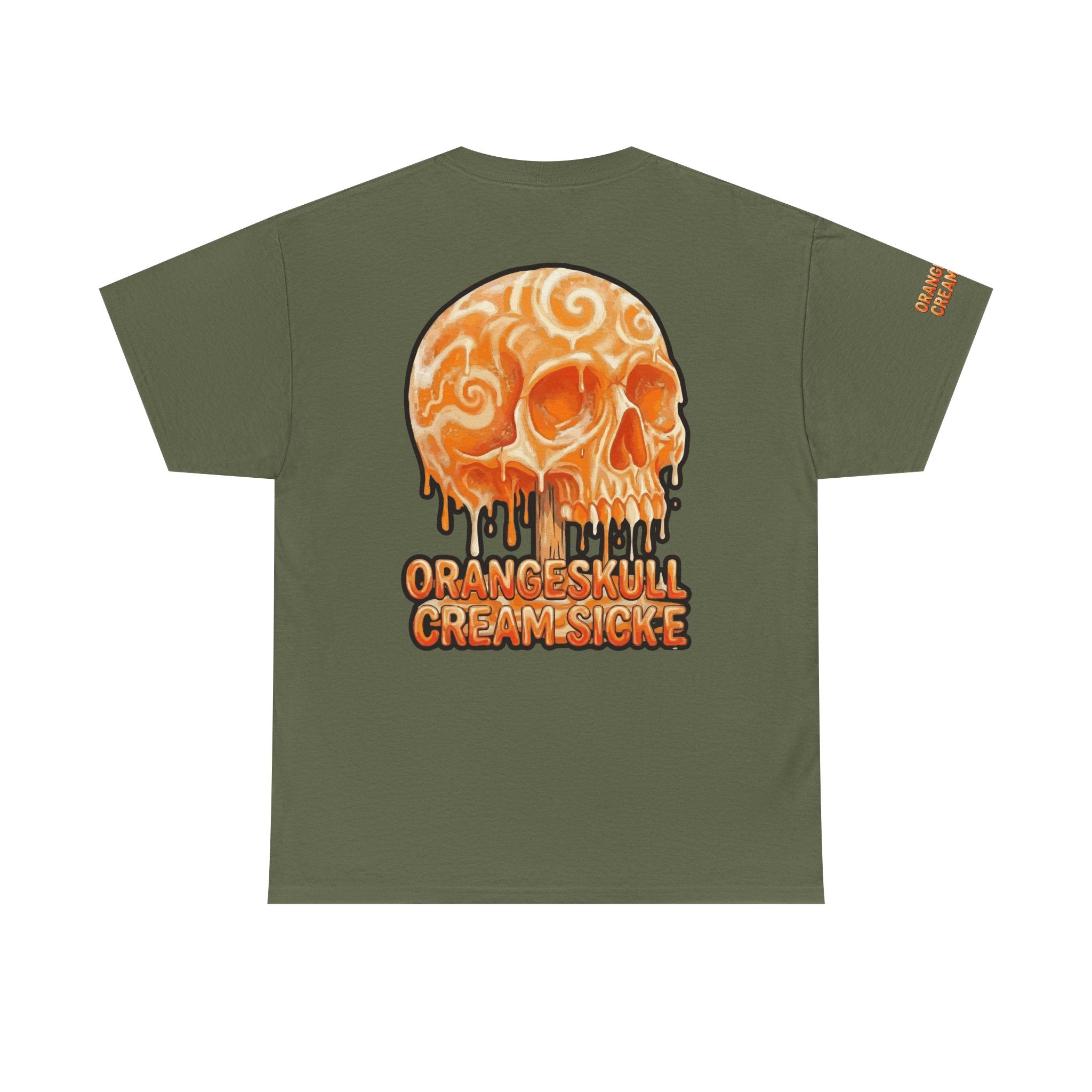 Skullcream-Orangeskull Cream Sickle T-Shirt | Colorful Drip Graphic Tee