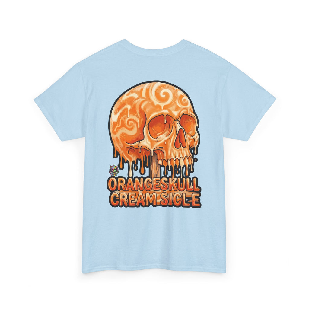 Skullcream-Orangeskull Cream Sickle T-Shirt | Colorful Drip Graphic Tee