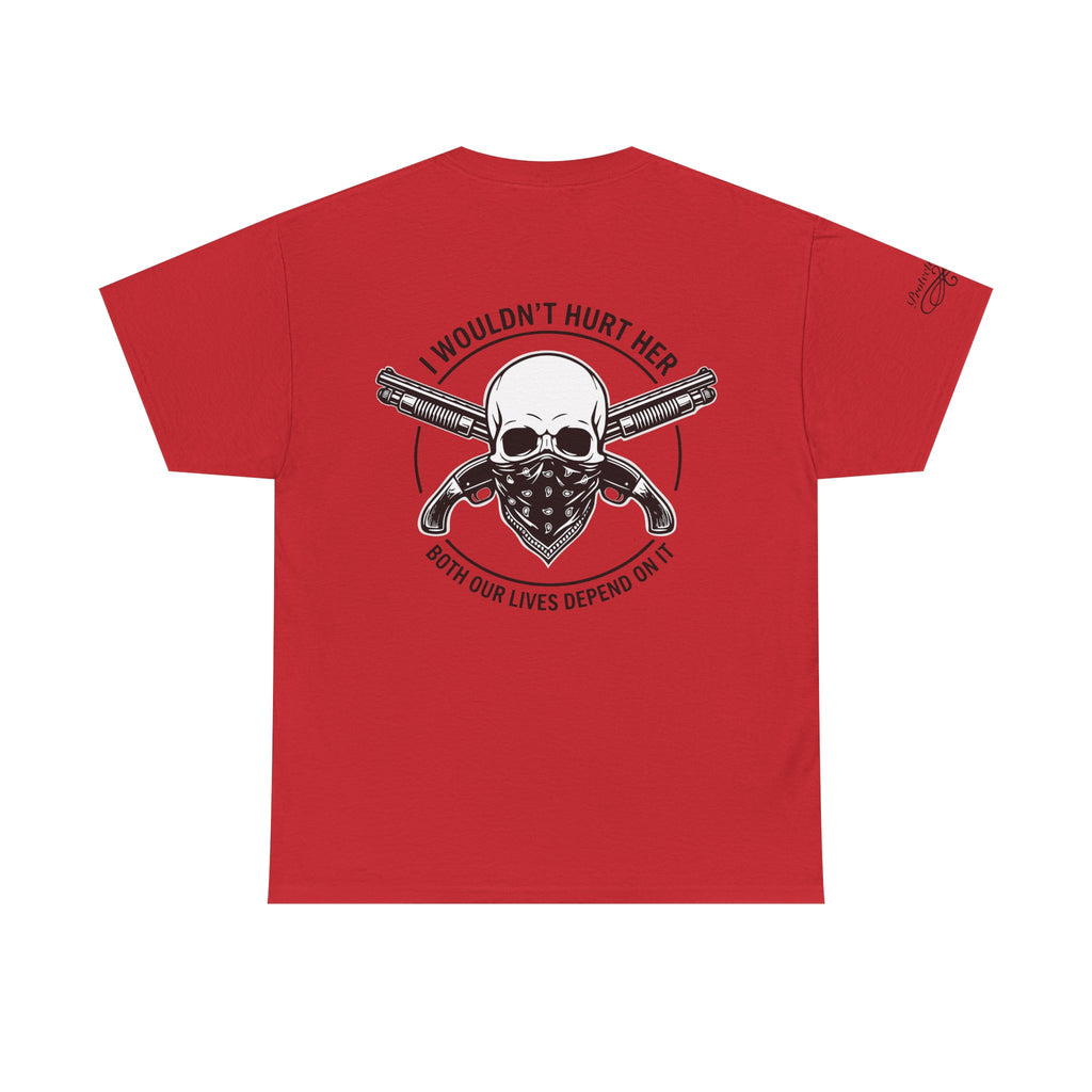 Protective Dad Sawed Off Shotguns T-Shirt | Here’s Your Warning