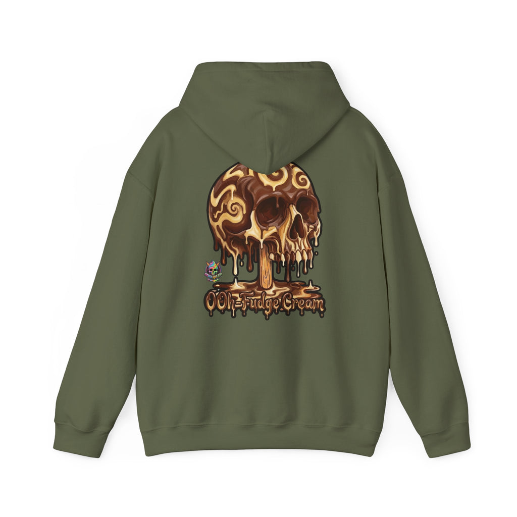 Skullcream-Ooh-Fudge Cream Hoodie | Dripping Skull Graphic