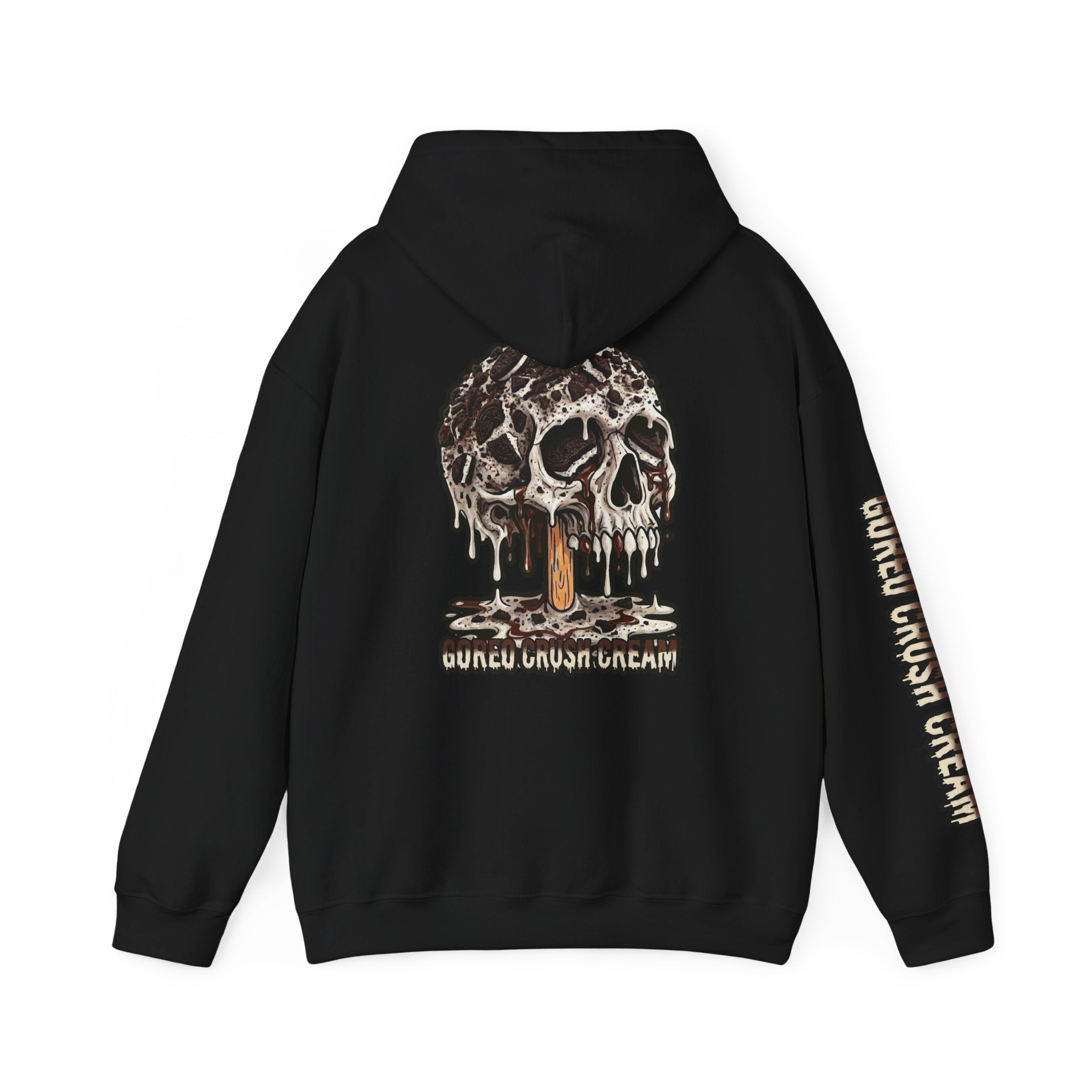 Skullcream-Goreo Crush Cream Hoodie | Dripping Skull Graphic