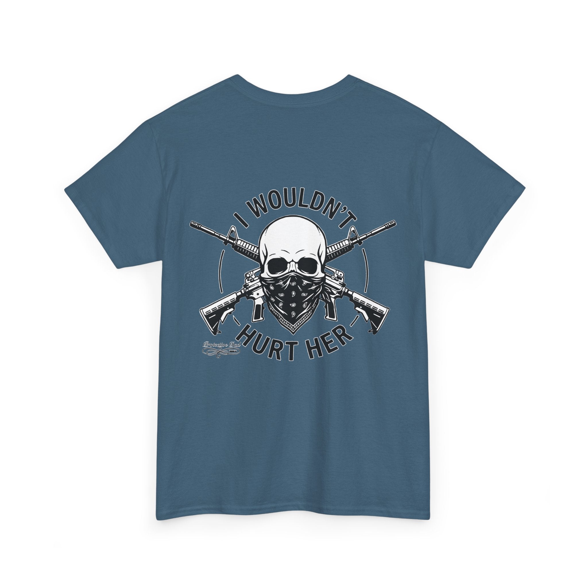 Protective Dad Assault Rifles T-Shirt | Here’s Your Warning