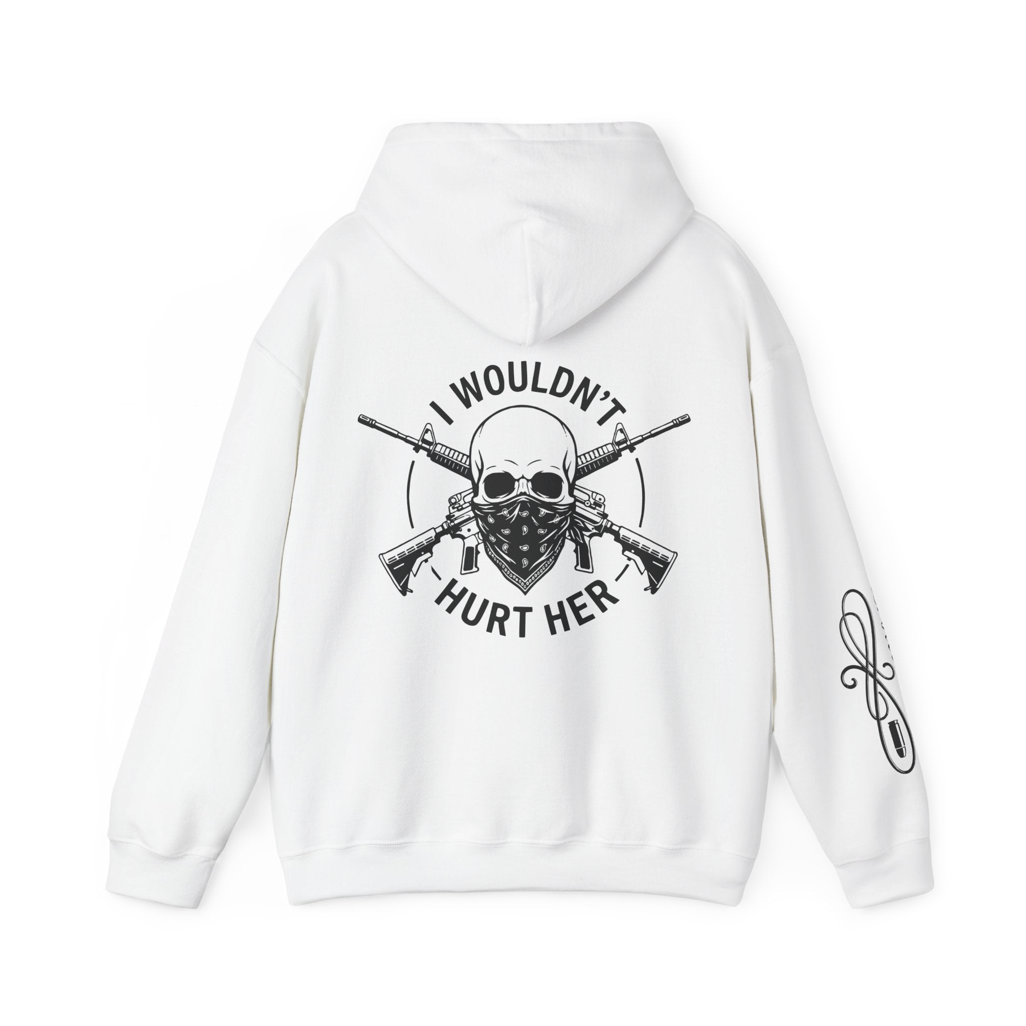 Protective Dad-Assault Rifles Hoodie | Here’s Your Warning | Black Font