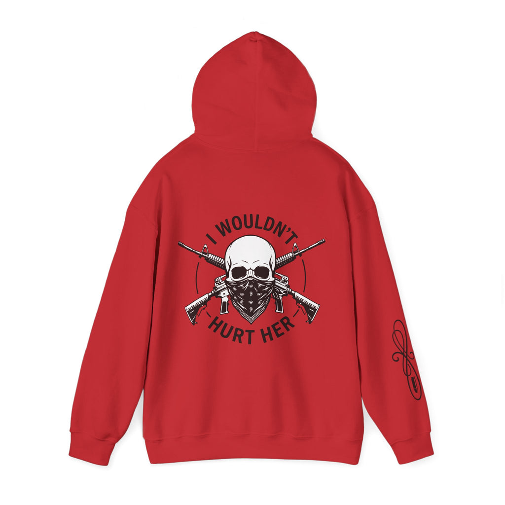 Protective Dad-Assault Rifles Hoodie | Here’s Your Warning | Black Font