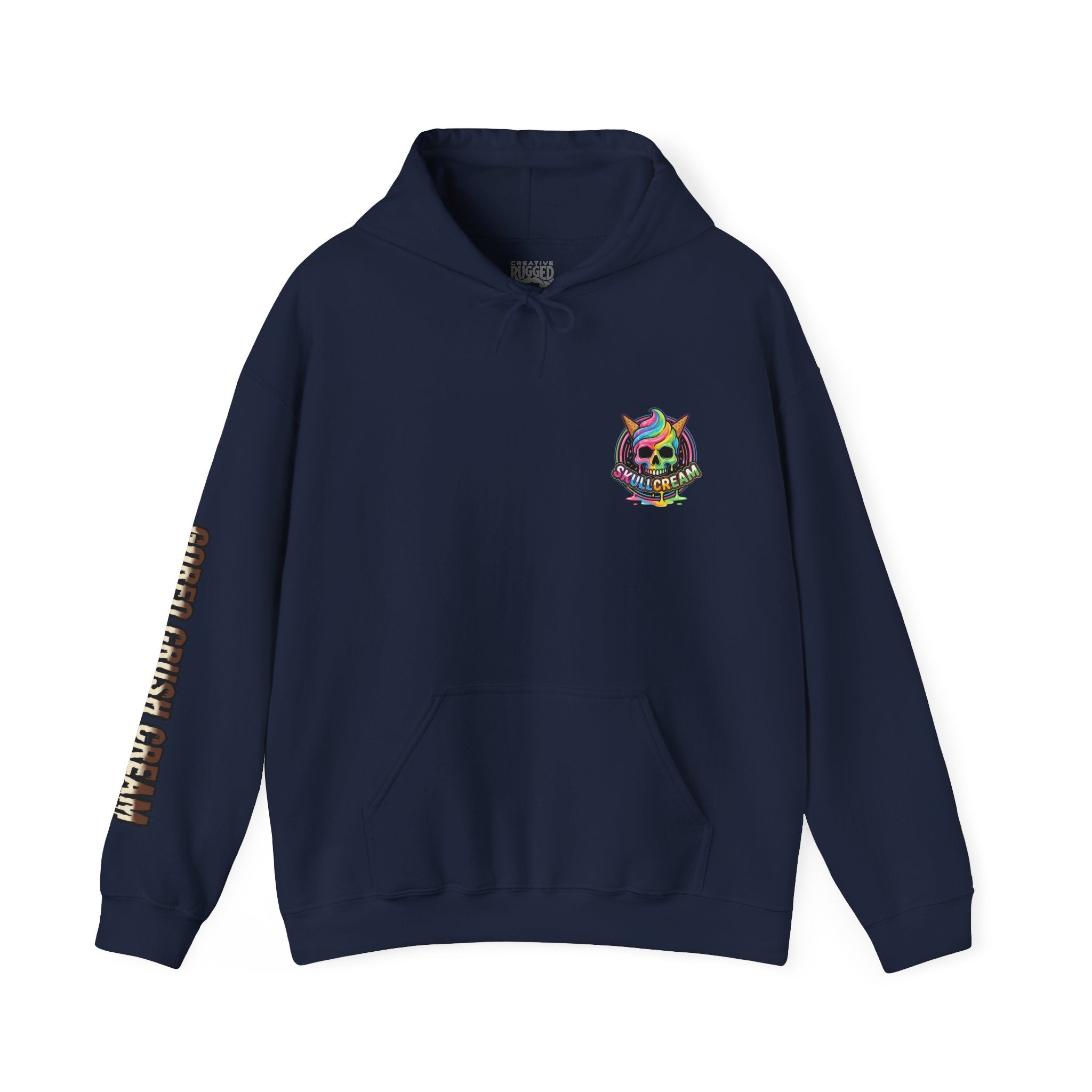 Skullcream-Goreo Crush Cream Hoodie | Dripping Skull Graphic