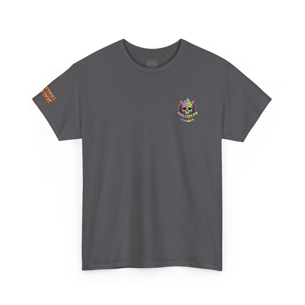 Skullcream-Orangeskull Cream Sickle T-Shirt | Colorful Drip Graphic Tee