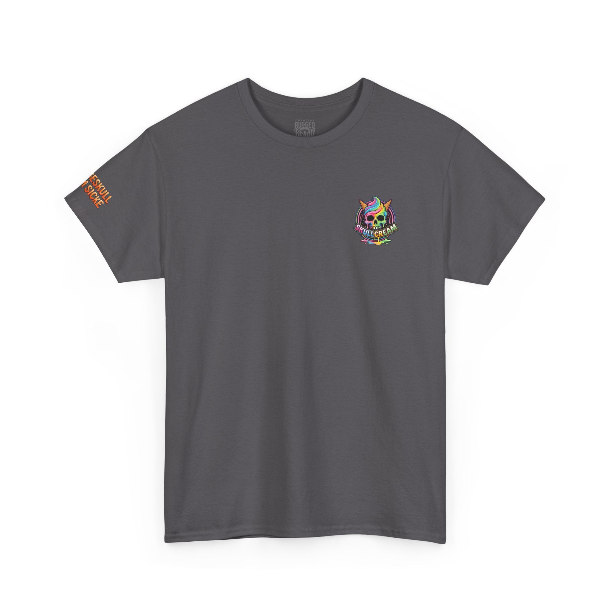 Skullcream-Orangeskull Cream Sickle T-Shirt | Colorful Drip Graphic Tee