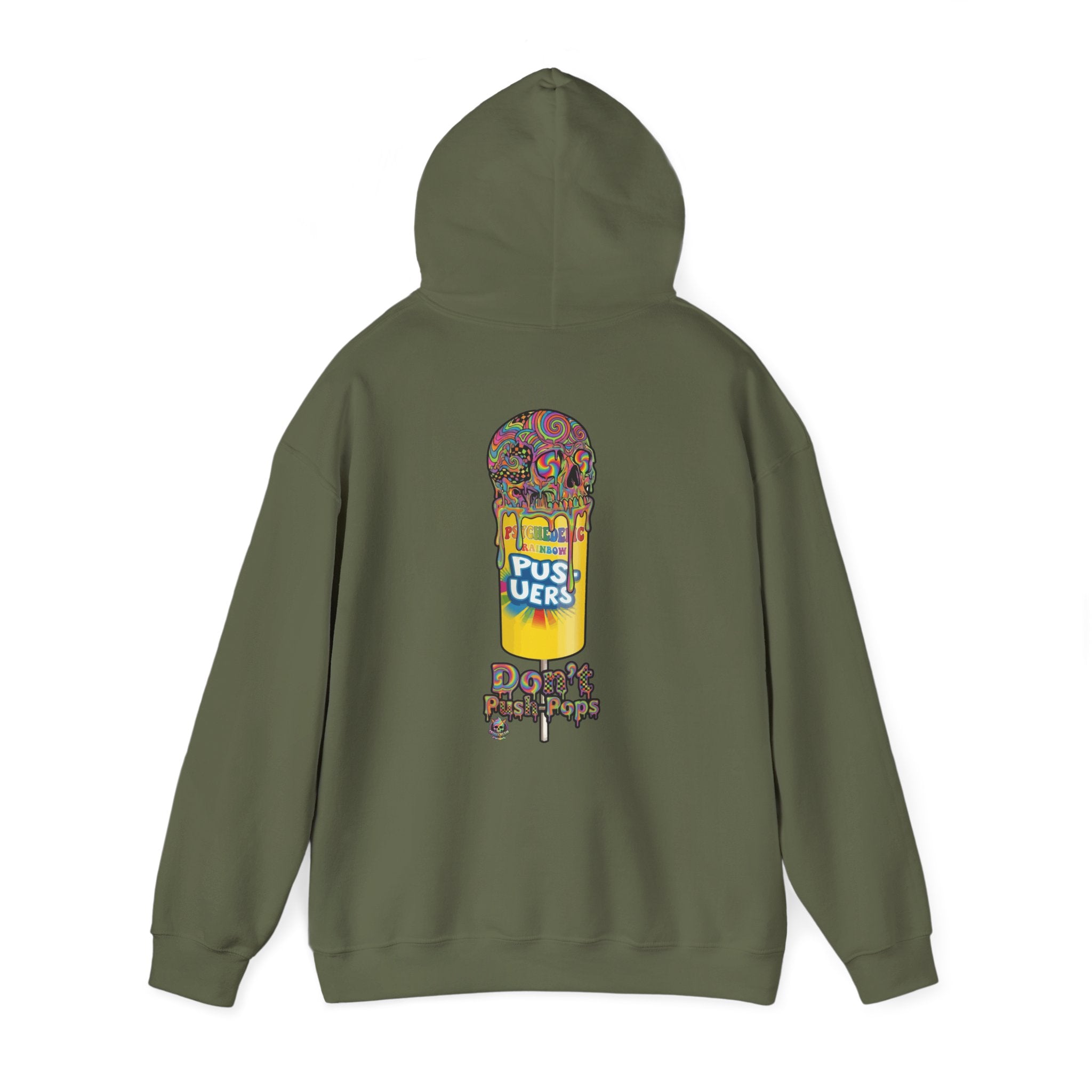 Skullcream-Don’t Push-Pops Hoodie | Dripping Skull Graphic