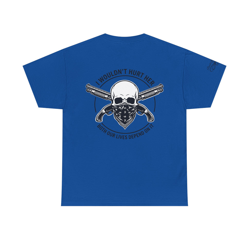 Protective Dad Sawed Off Shotguns T-Shirt | Here’s Your Warning
