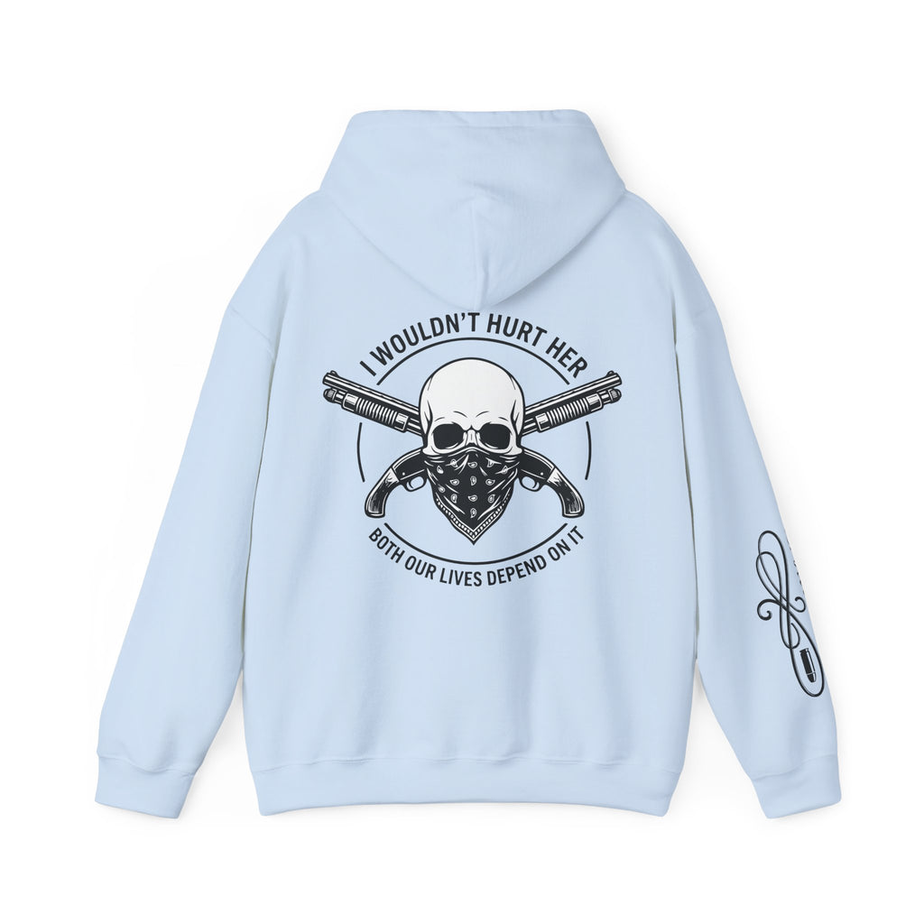 Protective Dad-Sawed Off Shotguns Hoodie | Here’s Your Warning | Black Font