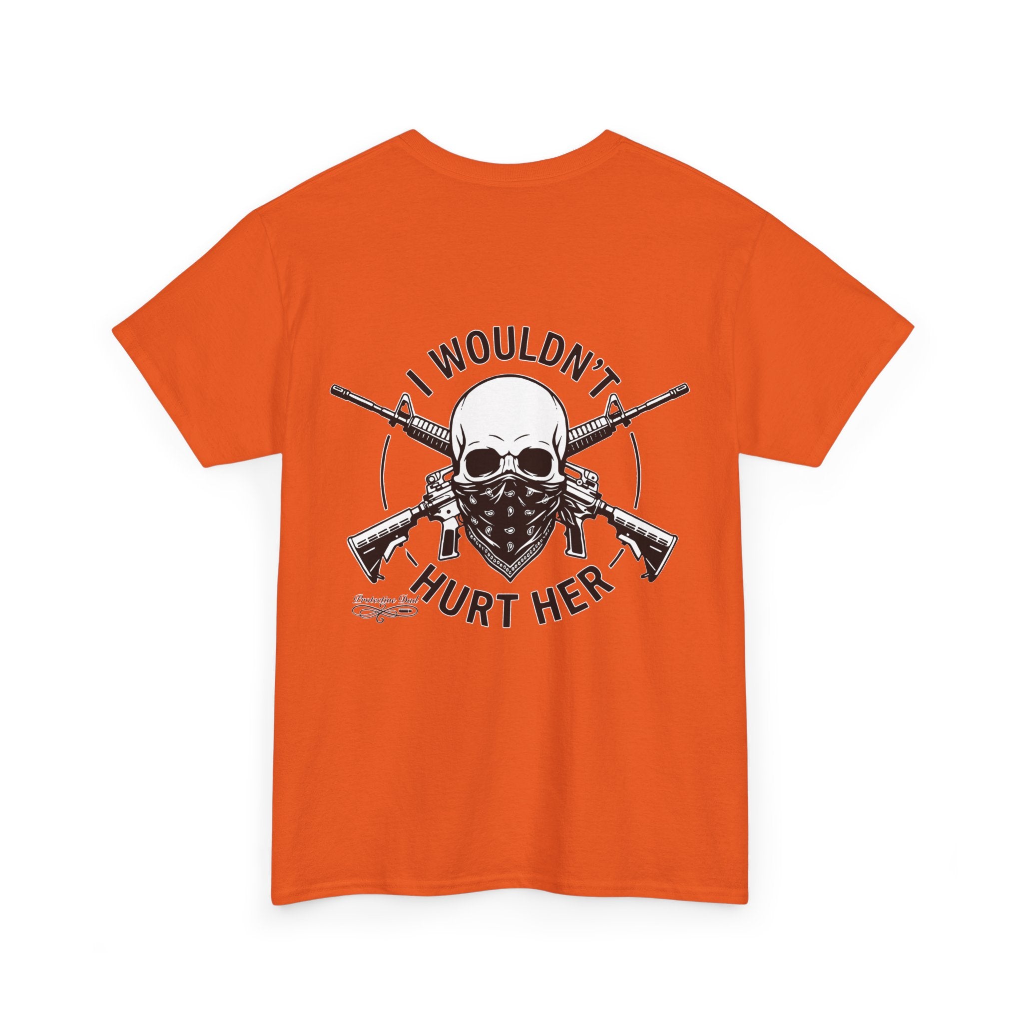 Protective Dad Assault Rifles T-Shirt | Here’s Your Warning