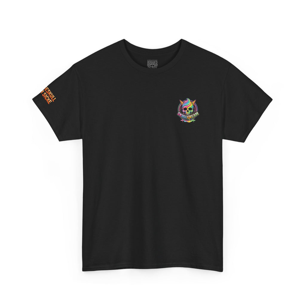 Skullcream-Orangeskull Cream Sickle T-Shirt | Colorful Drip Graphic Tee
