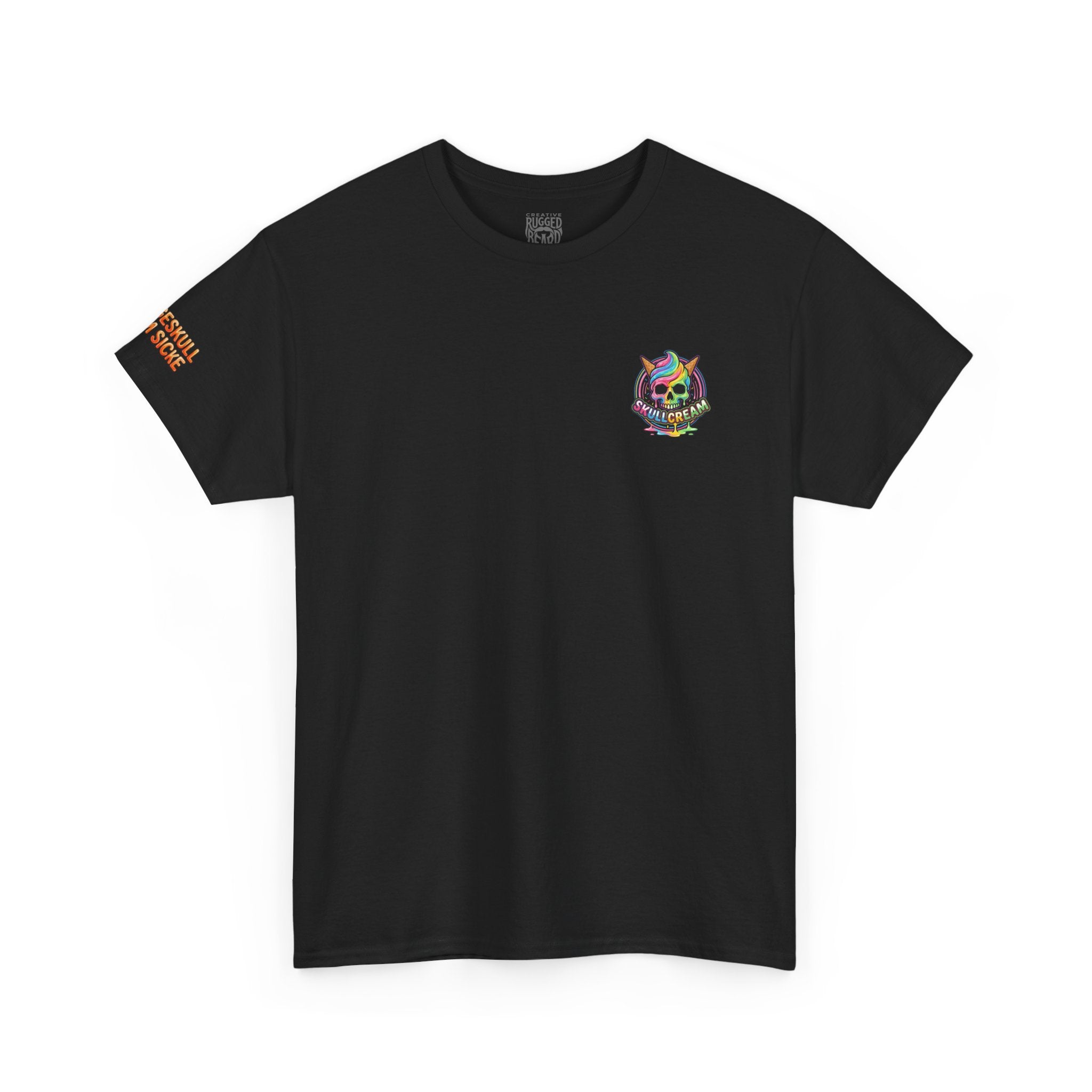 Skullcream-Orangeskull Cream Sickle T-Shirt | Colorful Drip Graphic Tee