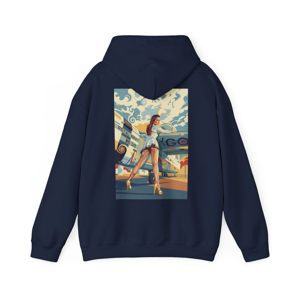 Good Girls-Pin Up Stewardess Hoodie | Parental Advisory  for the Bearded