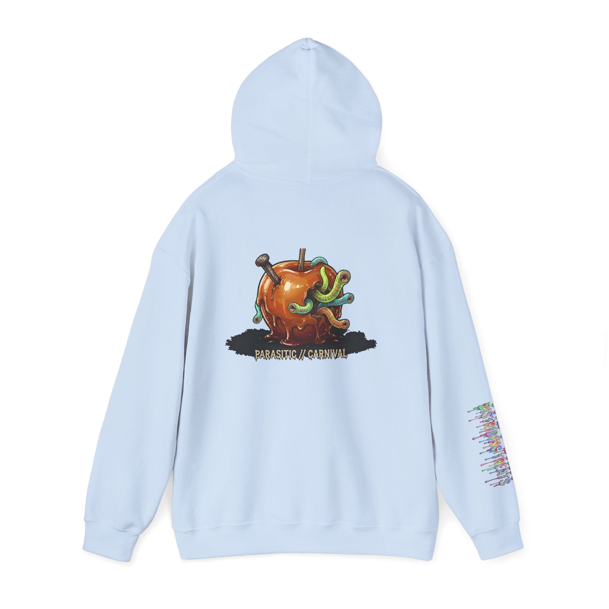 Skullcream Creepy Candy Apple Hoodie — 'Parasitic Carnival' Graphic Pullover