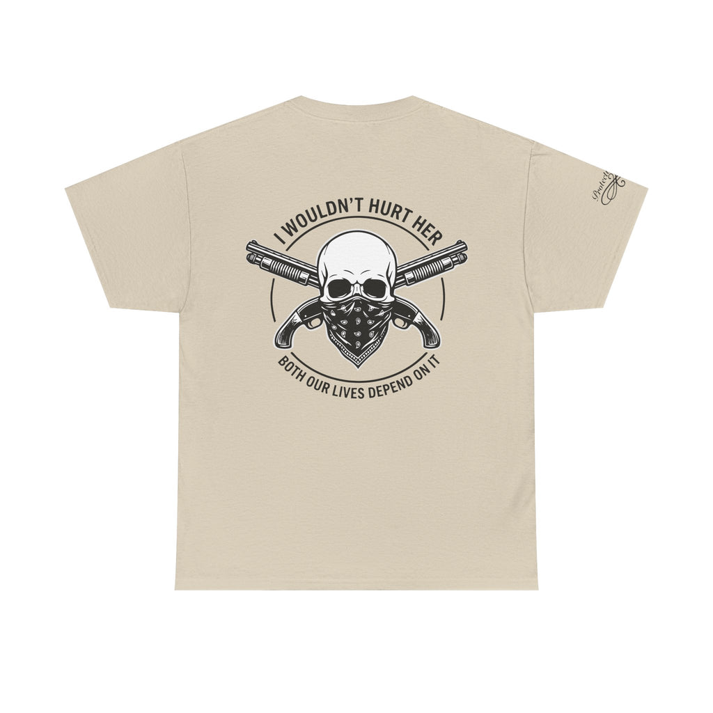 Protective Dad Sawed Off Shotguns T-Shirt | Here’s Your Warning