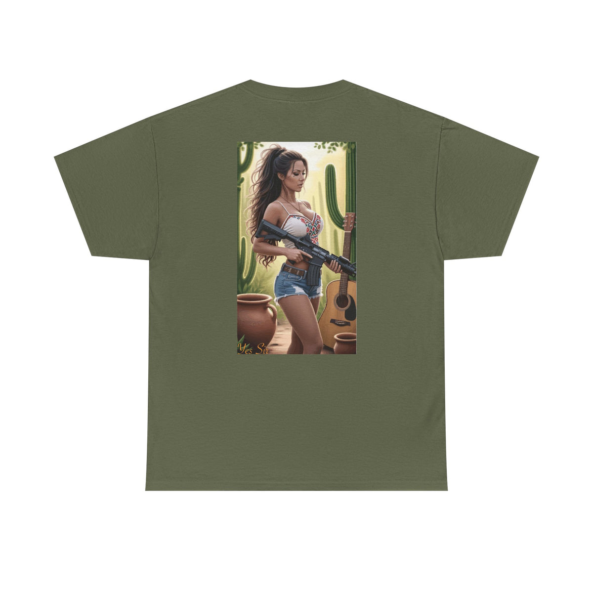 Nice Guitar-Yes Sir T-Shirt | Parental Advisory for the Bearded