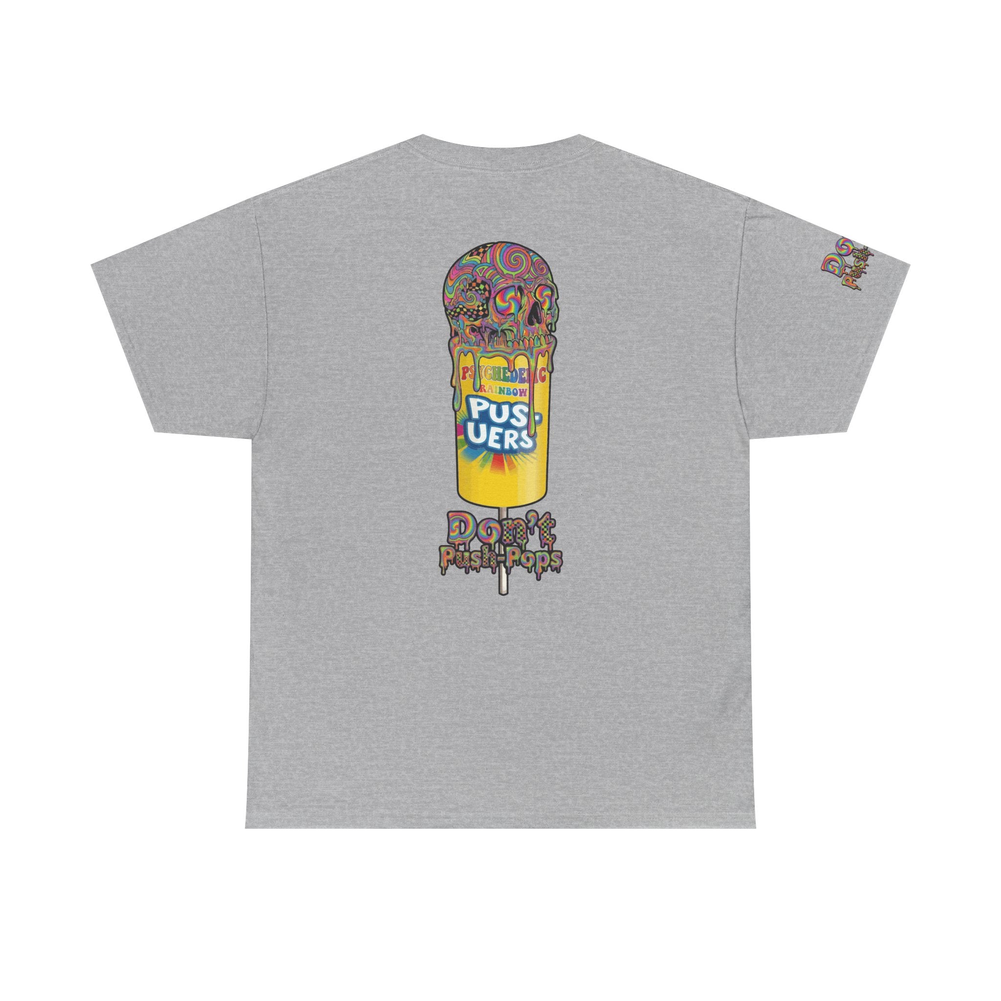 Skullcream-Don’t Push-Pops T-Shirt | Colorful Drip Graphic Tee