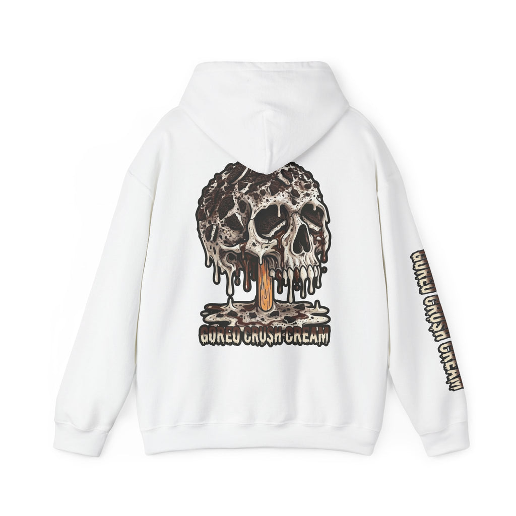 Skullcream-Goreo Crush Cream Hoodie | Dripping Skull Graphic