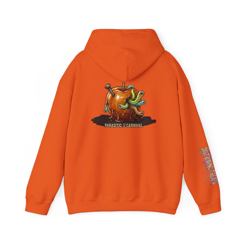 Skullcream Creepy Candy Apple Hoodie — 'Parasitic Carnival' Graphic Pullover