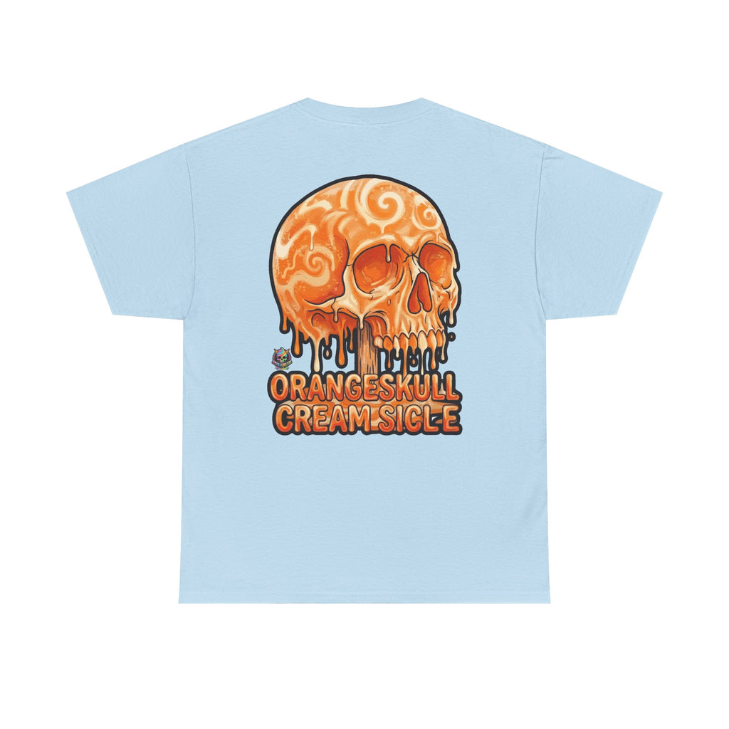 Skullcream-Orangeskull Cream Sickle T-Shirt | Colorful Drip Graphic Tee