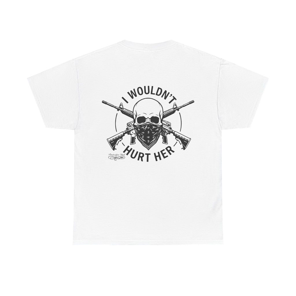 Protective Dad Assault Rifles T-Shirt | Here’s Your Warning