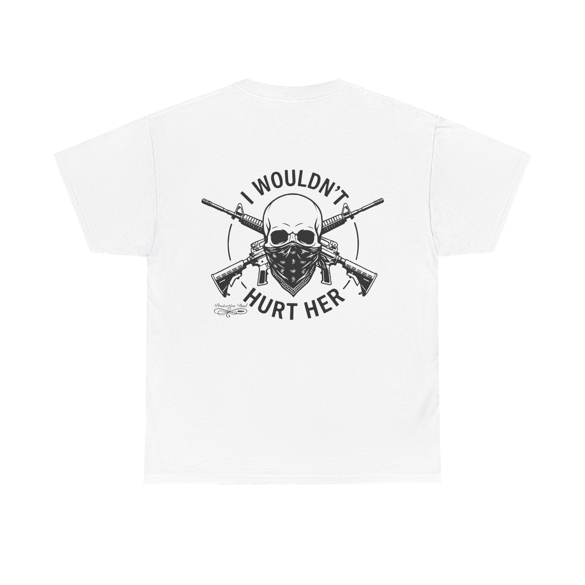 Protective Dad Assault Rifles T-Shirt | Here’s Your Warning