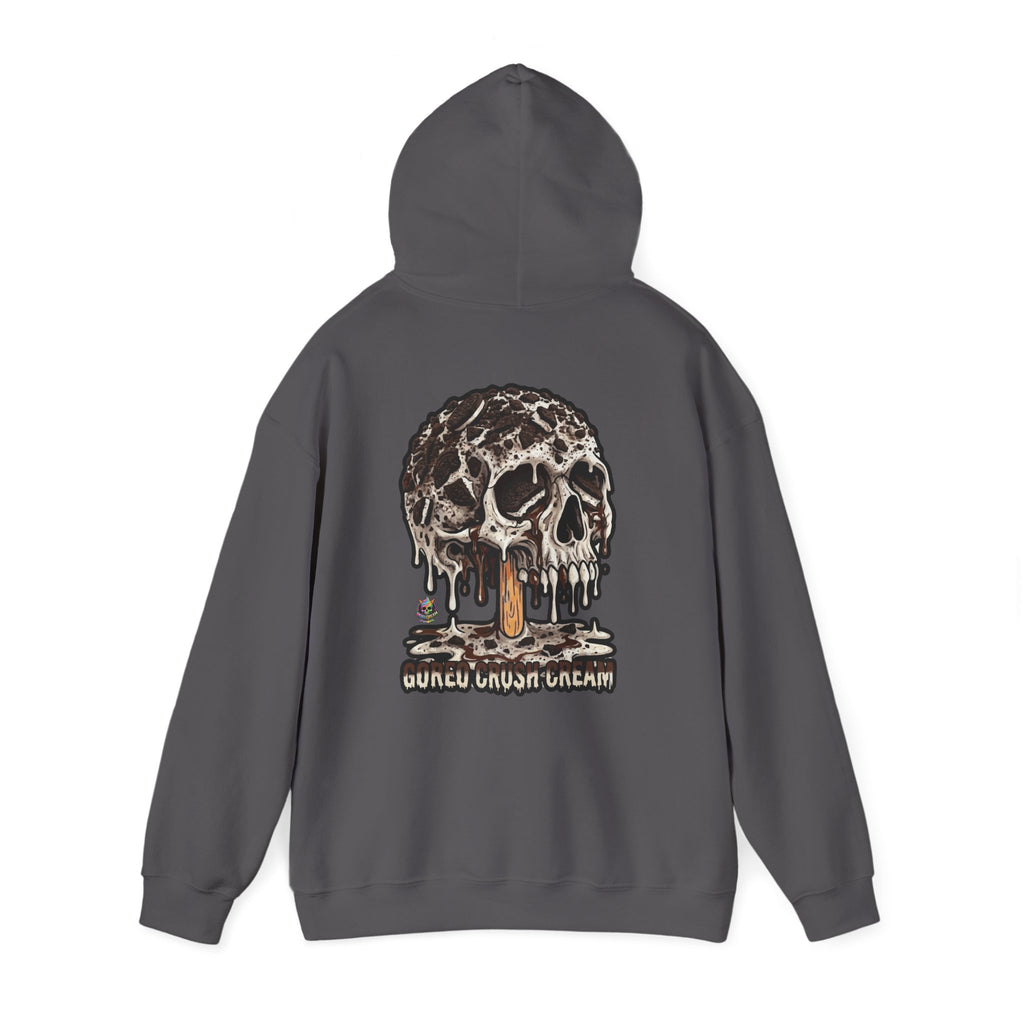 Skullcream-Goreo Crush Cream Hoodie | Dripping Skull Graphic