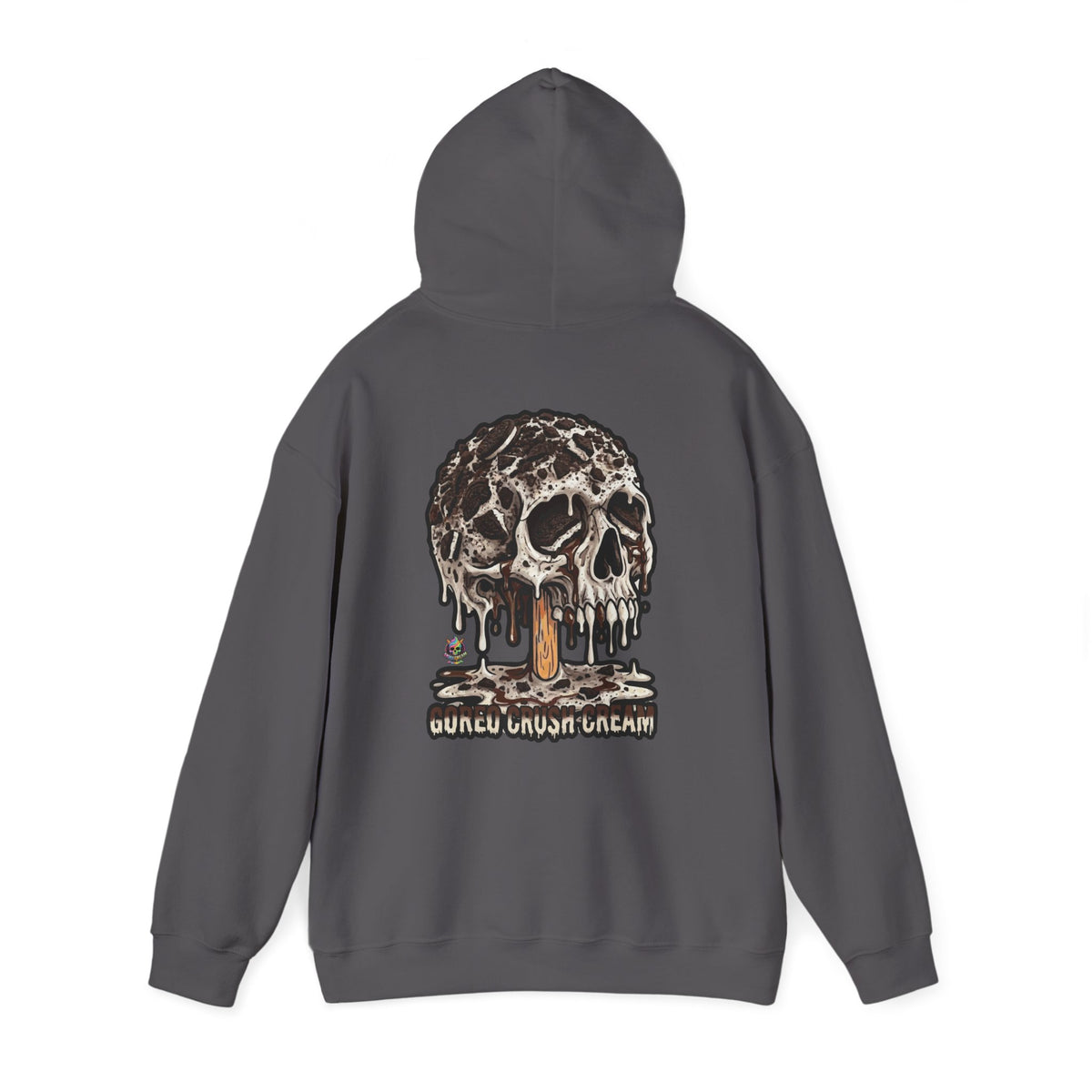 Skullcream-Goreo Crush Cream Hoodie | Dripping Skull Graphic