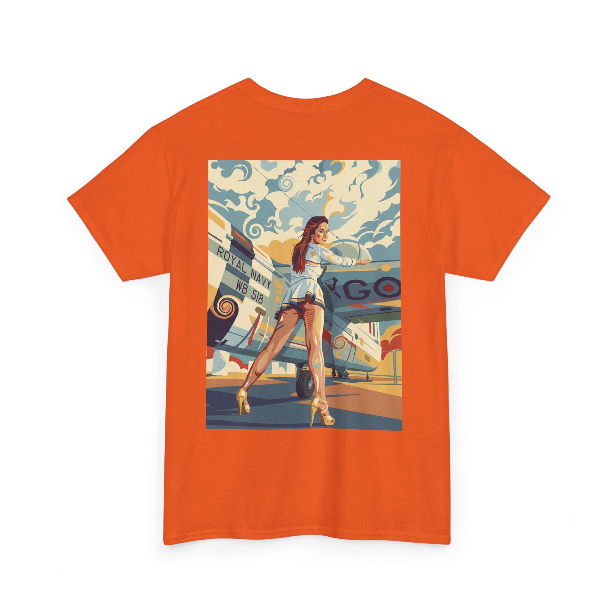 Good Girl-Pin Up Stewardess T-Shirt | Parental Advisory  for the Bearded