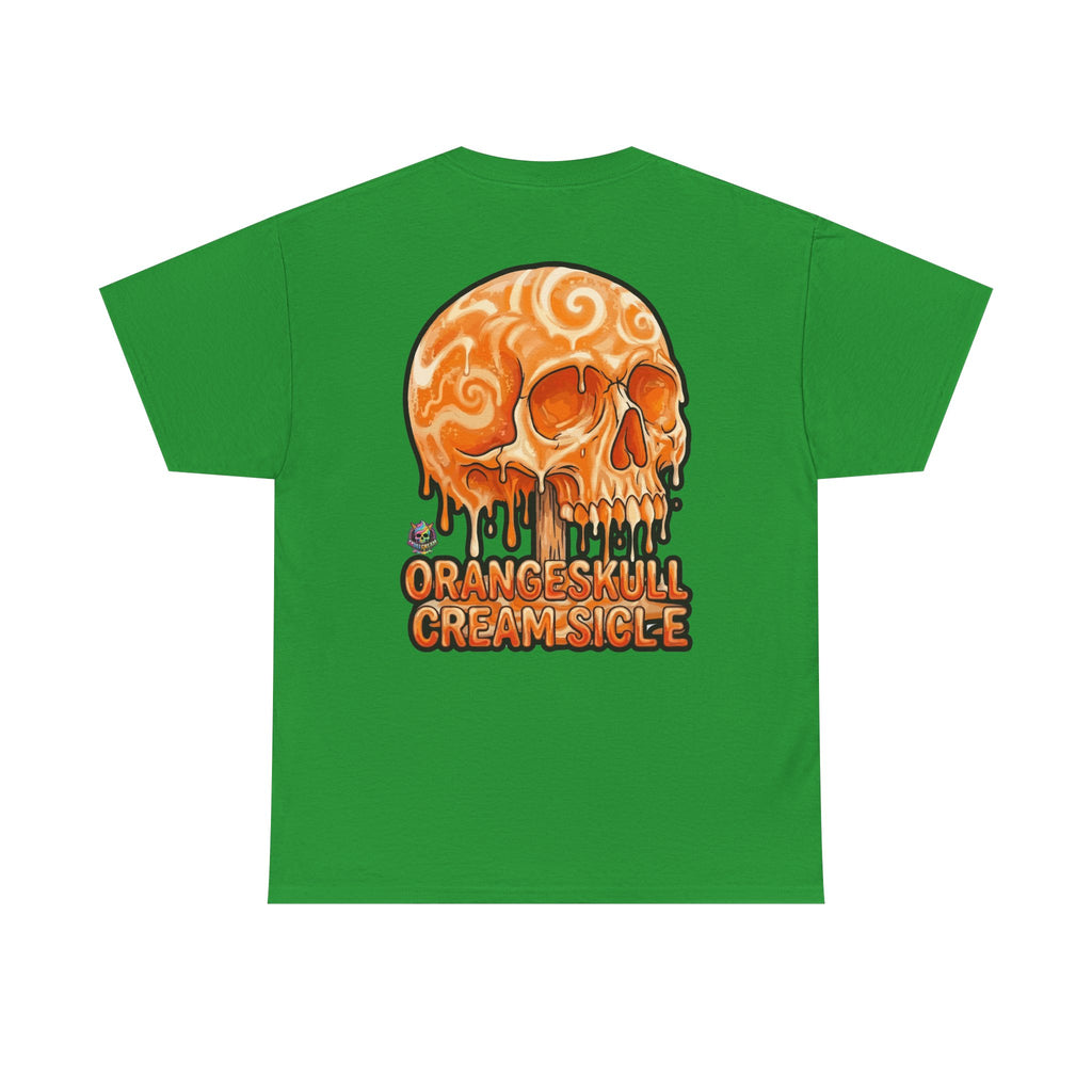 Skullcream-Orangeskull Cream Sickle T-Shirt | Colorful Drip Graphic Tee